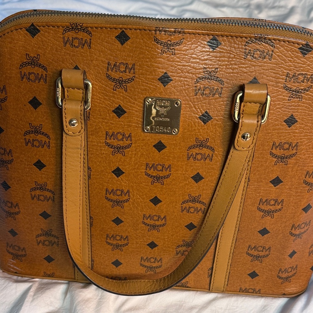 Authentic Vintage MCM Brown Visetos Satchel